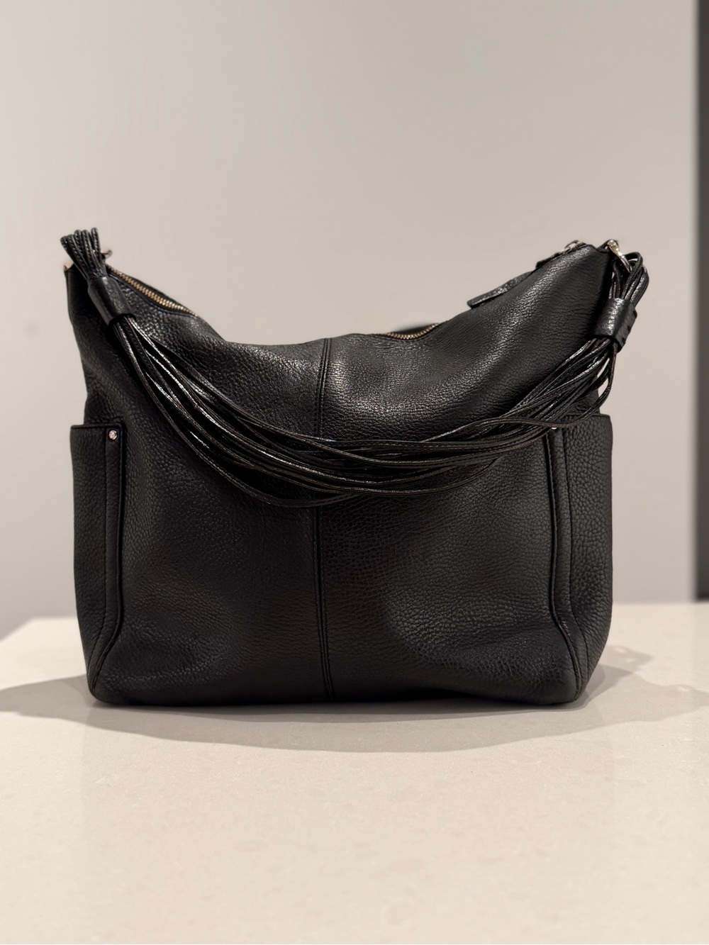 Kate Spade Black Leather Hobo Shoulder Bag
